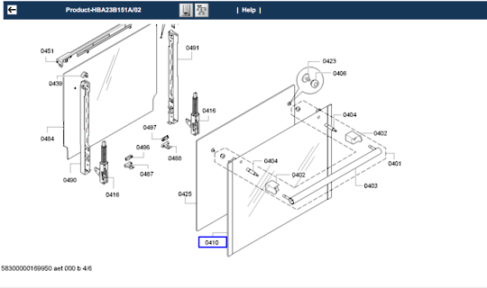 Bosch Oven Door Outter Glass HBA23B151A/02, HBA23B151A/01, HBA23B151A/03, HBA23B151A/04, HBA23B151A/70 ****8385
