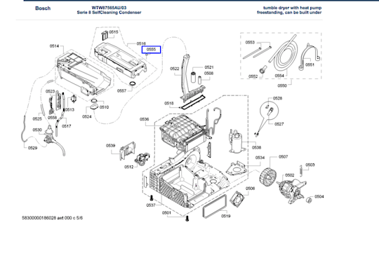Bosch Dryer Locking Cap Blind Grommet for Condensate Container WTW87565AU, ***29040