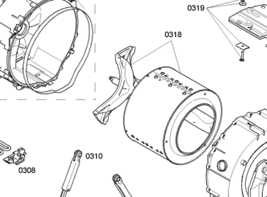 Bosch Siemens Washing Machine Inner Drum Kit