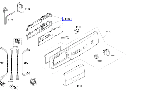 Bosch Washing Machine Pcb Moudle WFL2400AU, WFL1880AU, WFL2000AU, Serirs