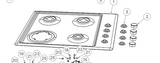 Fisher Paykel Cooktop Top Plate Ss CG604CNGX2, CG604CLPX2