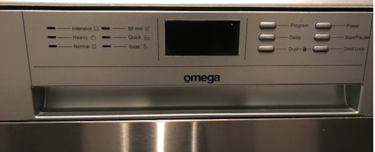 Omega Dishwasher Control Panel Ss ODW707XB, DW2112P/1