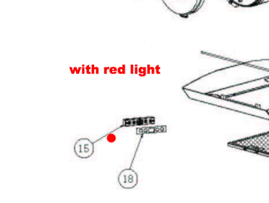 Baumatic Range Hood Rangehood Display Board Switch Red BKH900GLS, BKH600GLS, From Serial Number 1023001