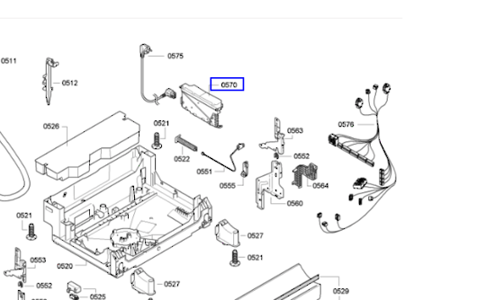 Bosch Dishwasher Controller Board SMS50E12AU, SMU50E15AU