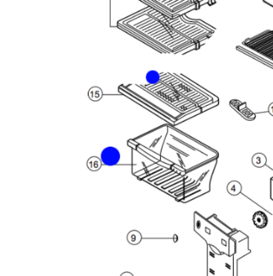 Samsung Fridge Veggie Bin SR21NME, SR21WME, SR-24NME, SR24WME, SR25NME, SR-25NME, SR25WME No Longer Available