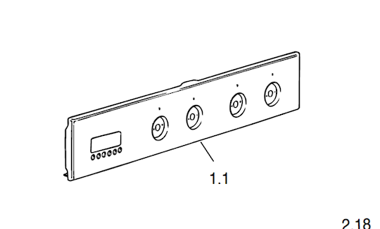 Delonghi Oven Control Panel Domfpsi, DOMFPS1