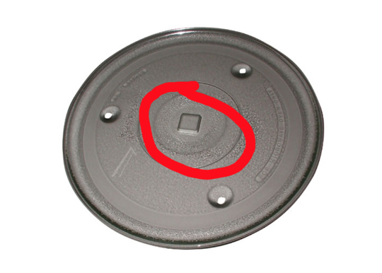 Whirlpool Microwave Glass Turntable Plate, 280MM, 285MM, Square Shape In Middle ,,, No Longer Available