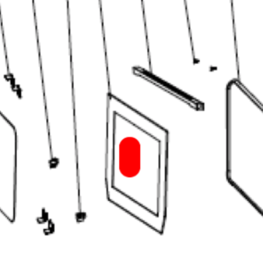 Robinhood Oven Everdure Oven Inner Door Glass OBEG64, OBC605M57SS, Alto, OBAC605M57SS