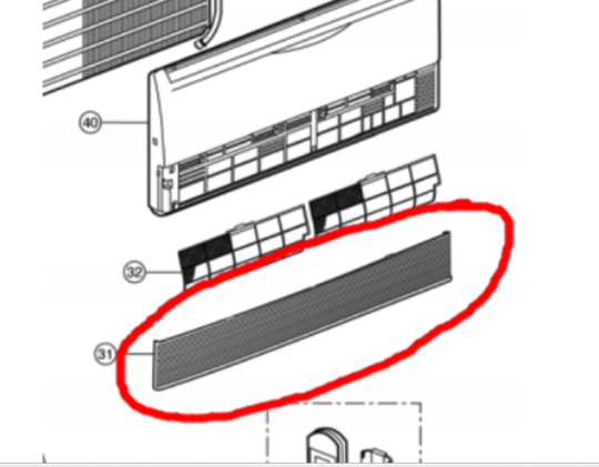 Panasonic Air-Condition Front Lower Cover Or Panel CS-E18DTEW