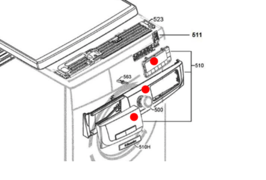 Westinghouse Simpson Washing Machine Dispenser Detergent Cover and Front Panel EWF1481