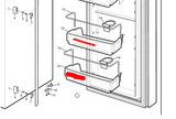 Westinghouse Electrolux Simpson Fridge Bottle Shelf ESE6107SC, Lowest Or 1 Upper