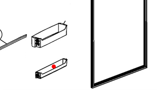 Haier Fridge Shelf 1ST From Low On Door CFL629CW, AFL628CX, AFD630IX NL A