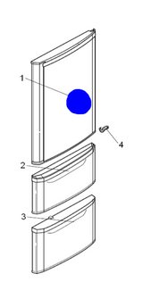 Mitsubishi Fridge Fridge Door Stainless Steel MR-C375C-STA, MR-BF290C-STA, MR-C375G-STA, a Series