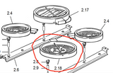 Delonghi Ceramic Ceran Cooktop and Oven Element DS61E Left Side Front, Elba 245EX , 1700 Watt