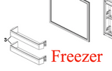 Haier Fridge Shelf On Freezer Door HRF-261FW, HRF-224FG, HRF-224FW, HRF261FW, HRF224FG, HRF224. H2MK23214066000N, *66000N