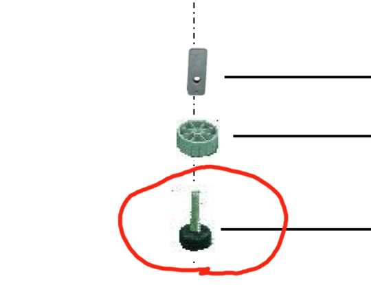 Panasonic Washing Machine Adjustable Feet Screw NA-F95H3, NA-F85H3, NA-FS85G3