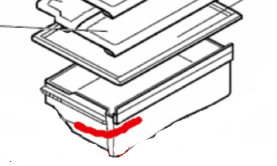 Mitsubishi Fridge Veggie Bin MR-BF290B-A MR-BF325B-A MR-BF390B-A