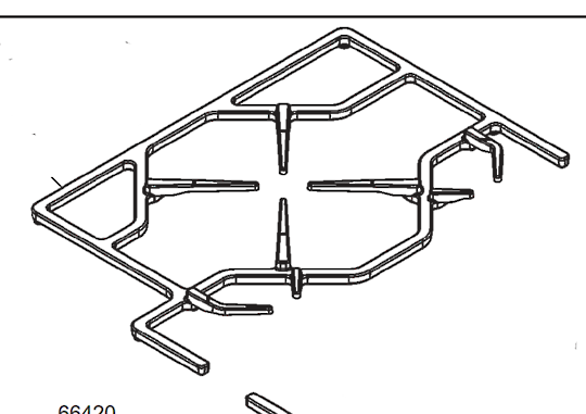 Smeg Oven and Gas Cooktop Trivet Left Side PGA64