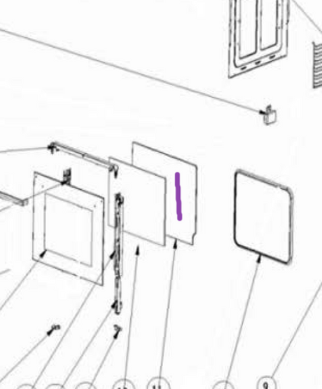 Baumatic Inner Glass BK650SS, BK660SS