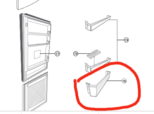 Panasonic Fridge Shelf Bottle NR-BX418XS, NR-BX418VS, NR-BX418GW NR-BX468XS, NR-BX468VS, NR-BX468GW NR-BX41BXS, *4680