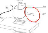 Smeg Rangehood Bracket Blower Support 407
