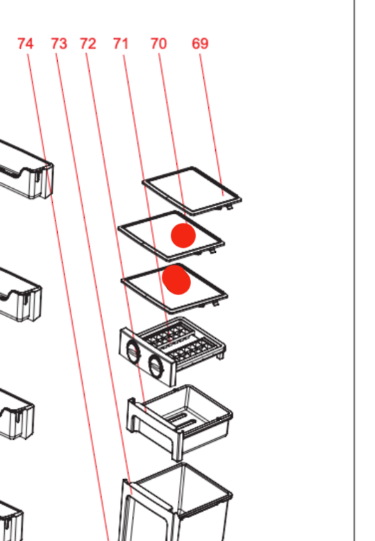 Nouveau Freezer Shelf 2ND Or 3RD Glass