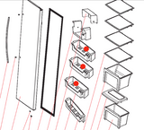 Nouveau Fridge Bottle Shelf On Door HC-698W,