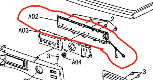 Panasonic Washing Machine Display Pcb Controller NA-140VX3WAU