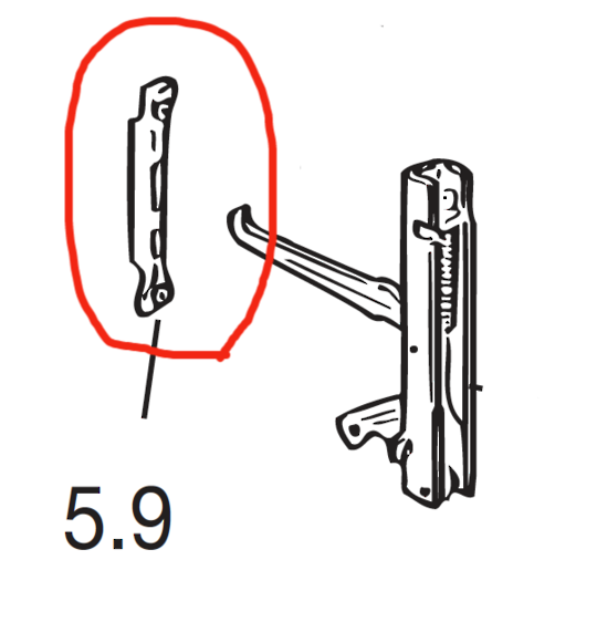 Delonghi Oven Door Hinge Support DEF905GW1, Dmfpsii,