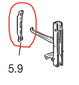 Delonghi Oven Door Hinge Support DEF905GW1, Dmfpsii,