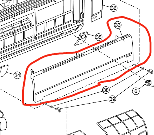 Panasonic Air-Condition and Heat Pump Front Cover