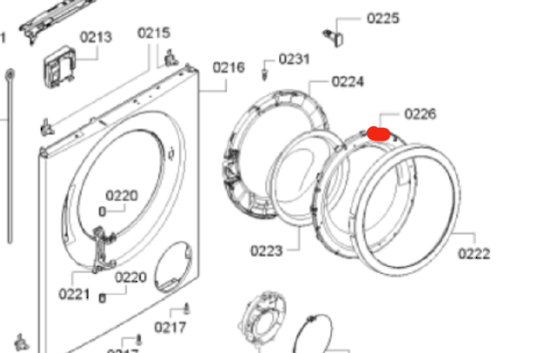 Bosch Washing Machine Door Frame Window Before
