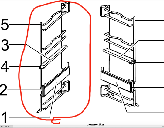 Samsung Oven Left Side Rack Assy Including