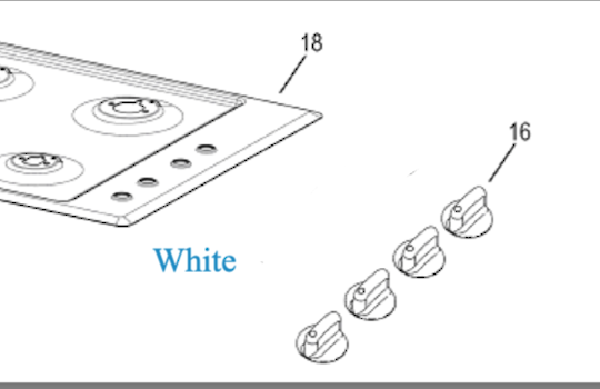 Fisher Paykel and Shacklock Cooktop Knob CG603C,