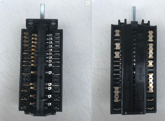 Whirlpool Oven Selector Switch AKPJ399IX, Superseded To This Type 6 Function + 0, 30100500027