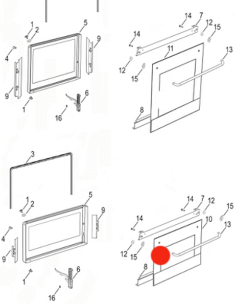 Fisher Paykel Small Oven Door Outer Glass