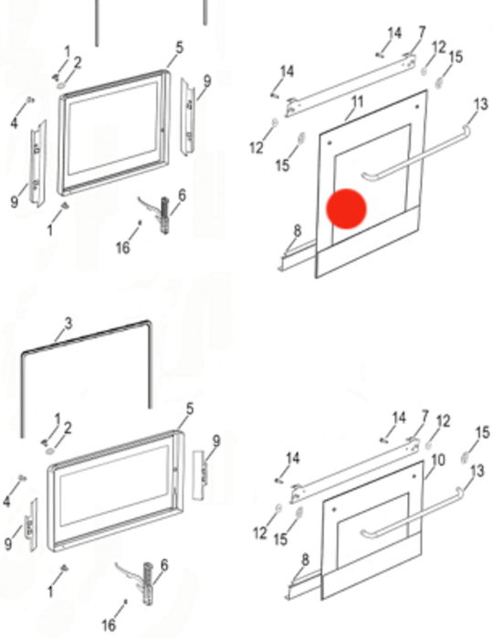 Fisher Paykel Oven Door Outer Glass BI602C,
