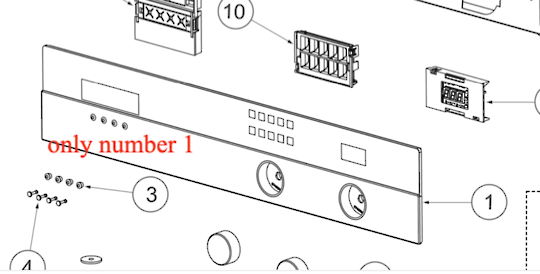 Fisher Paykel Oven Glass Control Panel OB60S9DEPX1,