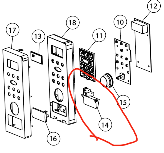 Fisher Paykel Microwave Door Hook Leaver Door