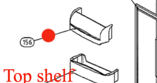 Smeg Fridge Top Shelf SR650XA, SR640XA,SR660XA