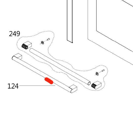 Omega Oven Door Handle OO640X, OBO650X OO640X