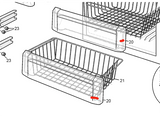 Westinghouse Electrolux Facia Freezer Basket EBM5100SA EBE5100SB*01
