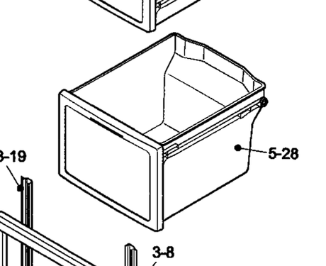 Electrolux Freezer Bottom Left Side Section Draw