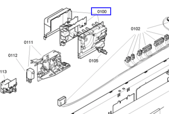 Bosch Dishwasher Controller Board Pcb SGS53E02AU/30, SGS53E02AU/76