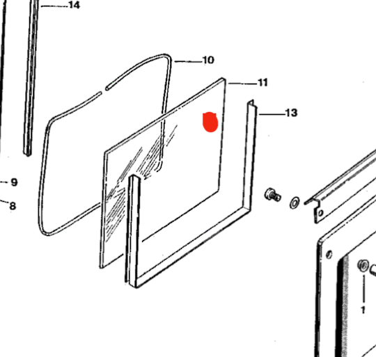 Fisher Paykel Oven Door Only Inner Glass