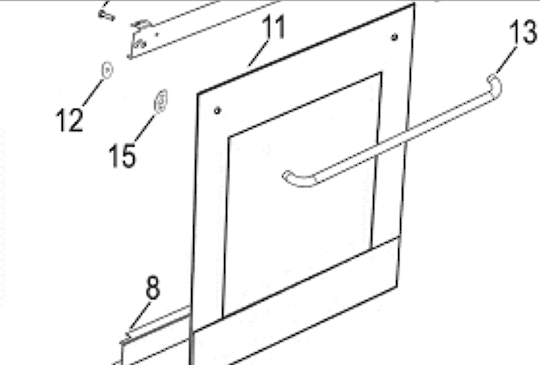 Fisher Paykel Oven Door Glass Outer External