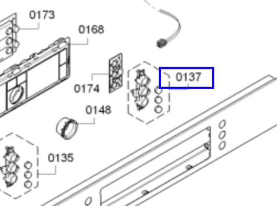Bosch Oven Button Set Right Hand Side