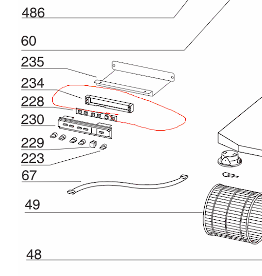 Smeg Rangehood Switch Board Box K9991, KASC9991,