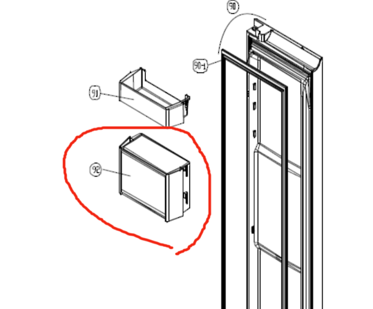 Smeg Fridge Door 2ND Shelf From Top