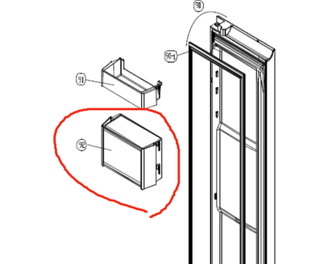 Smeg Fridge Door 2ND Shelf From Top